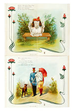 RISQUE MECHANICAL FOLD-OVER POSTCARDS.