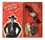 "HOPALONG CASSIDY WRIST WATCH" SMALL METAL CASE VARIETY BOXED.