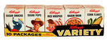 "KELLOGG'S VARIETY" UNOPENED 10 PACK WITH TRAY.