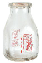 "HOPPY'S FAVORITE MILK/MELVILLE MILK" HALF PINT BOTTLE.