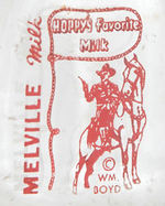 "HOPPY'S FAVORITE MILK/MELVILLE MILK" HALF PINT BOTTLE.