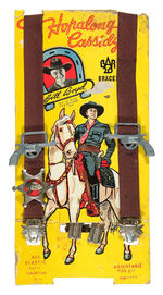 HOPALONG CASSIDY SUSPENDERS ON STORE CARD.