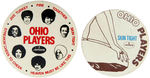 “OHIO PLAYERS” PAIR OF LARGE LITHO TIN BUTTONS.