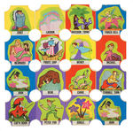 "PETER PAN-ORAMA" COMPLETE BREAD END LABEL SET WITH 3-D PUNCH-OUT SHEET.