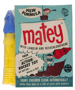 "MATEY" BUBBLE BATH SOAP BOX TRIO WITH PREMIUM TOYS.