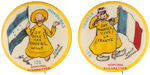 YELLOW KID SCARCE BUTTONS #126 AND #128.