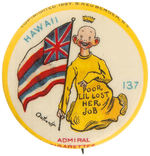 YELLOW KID #137 RARE BUTTON FOR HAWAII.