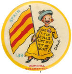 YELLOW KID RARE BUTTON #139 FOR SPAIN.