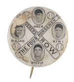 RARE "THE FOUR HORSEMEN/MURDERER'S ROW" 1929 CUBS BUTTON.