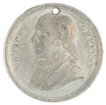 "HORACE GREELEY" 1872 CAMPAIGN MEDALET DE WITT #1872-4.