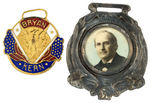 BRYAN PAIR OF 1908 CAMPAIGN WATCH FOBS.
