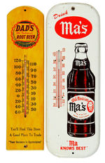 DAD'S/MA'S ROOT BEER THERMOMETERS.