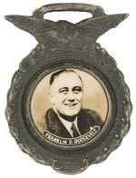 "FRANKLIN D. ROOSEVELT" REAL PHOTO CELLO ON WATCH FOB.