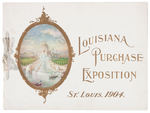 “WORLD’S FAIR ST. LOUIS 1904/LOUISIANA PURCHASE EXPOSITION” COMMEMORATIVE PLATE AND BOOK PAIRS.