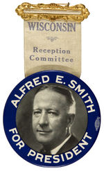 SMITH RARE 3.5" BUTTON UNLISTED AS THIS RIBBON BADGE VARIETY.