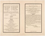 LINCOLN “OFFICIAL ARRANGEMENTS”  AND “ORDER OF THE PROCESSION” PROGRAM FOR FUNERAL APRIL 19, 1865.