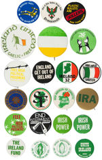 GROUP OF 22 PRO-IRISH BUTTONS FROM THE LEVIN COLLECTION.