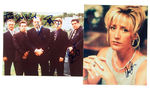 "THE SOPRANOS" SIX MEMBER CAST SIGNED PHOTO PAIR.