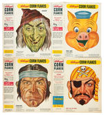 “KELLOGG’S CORN FLAKES” LOT OF 10 BOX BACK MASKS.