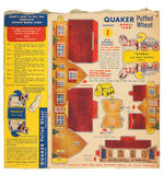 “QUAKER PUFFED WHEAT/RICE MODEL FARM” COMPLETE SET OF BOX PUNCH-OUTS.