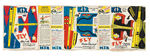 “KIX JET ATOMIC MODEL FLYING PLANE” CEREAL BOX CUTOUT QUARTET.