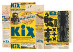 “KIX RAILROAD MODELS” CEREAL BOX CUT-OUTS COMPLETE SET.