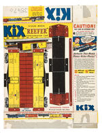 “KIX RAILROAD MODELS” CEREAL BOX CUT-OUTS COMPLETE SET.