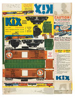 “KIX RAILROAD MODELS” CEREAL BOX CUT-OUTS COMPLETE SET.