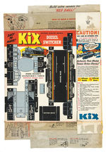 “KIX RAILROAD MODELS” CEREAL BOX CUT-OUTS COMPLETE SET.