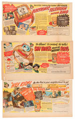 "SKY KING" NEWSPAPER ADS FOR RADIO SHOW AND FOUR DIFFERENT PREMIUMS.