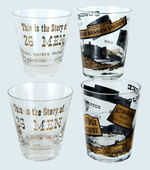 "GUNSMOKE/26 MEN" TV WESTERN PROMO GLASSES.