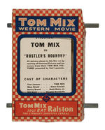 "TOM MIX WESTERN MOVIE/RUSTLERS ROUNDUP' CARDBOARD MECHANICAL VIEWER.