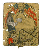 RARE WASHINGTON INAUGURAL CENTENNIAL MECHANICAL LITHO TIN PIN.