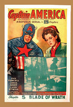 “CAPTAIN AMERICA” SERIAL LINEN-MOUNTED POSTER.