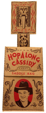 TOPPS "HOPALONG CASSIDY CANDY SADDLE BAG" CONTAINER.