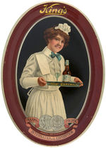 "KING'S PUREMALT" 1900 TIN TIP TRAY.