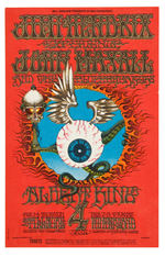 BILL GRAHAM CONCERT POSTCARD BG-105 FEATURING JIMI HENDRIX.