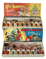 "MICKEY MOUSE/SILLY SYMPHONY LIGHTS BY NOMA" BOXED SET WITH RETAILER'S CATALOGUE.