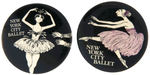 EDWARD GOREY TWO BUTTONS DESIGNED TO PROMOTE “NEW YORK CITY BALLET.”