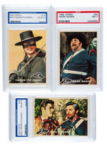 "ZORRO" TOPPS PSA & IGS GRADED GUM CARD LOT.