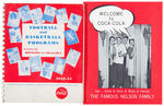 "COCA-COLA" SPONSORSHIP 1952-53 FOOTBALL & BASKETBALL BOOK/1960 NELSON FAMILY BROCHURE PROMO PAIR.