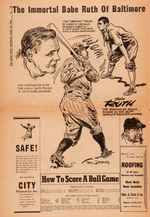 "BALTIMORE ORIOLES" OPENING YEAR 1954 NEWSPAPER/SOUVENIR BOOK/IN-HOUSE SURVEY.