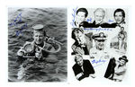 LLOYD BRIDGES & SONS SIGNED PHOTO PAIR.