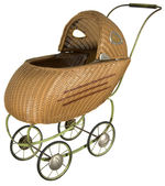 J.C. PENNEY WICKER "MARY LU" DOLL CARRIAGE.