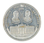 CLEVELAND AND STEVENSON 1892 LARGE JUGATE MEDALET WITH COLUMBIAN EXPO REVERSE.