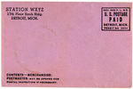 "THE LONE RANGER LUCKY COIN" ON CARD WITH "STATION WXYZ" MAILER.