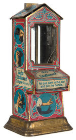 "STOLLWERCK" TIN CANDY DISPENSER BANK.