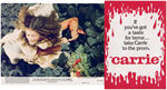 "CARRIE" 30x40" MOVIE POSTER & STILLS.