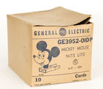 MICKEY MOUSE AND DONALD DUCK STORE CARTON W/SIX GENERAL ELECTRIC NITE LITES.