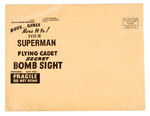 "SUPERMAN FLYING CADET SECRET BOMB SIGHT" 1942 FORCE CEREAL RADIO PREMIUM W/ENVELOPE.